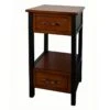 2-Drawer Walnut & Black Table, 15x26 -Furniture Series Sale 2 drawer walnut black table 15x26 1