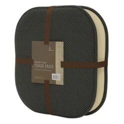2-Pack Grey Memory Foam Chair Pads
