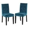 2-Pack Madden Teal Velvet Dining Chair -Furniture Series Sale 2 pack madden teal velvet dining chair