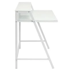 2-Tier Lola Desk, White -Furniture Series Sale 2 tier lola desk white 2