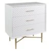 3-Drawer White & Gold Cabinet -Furniture Series Sale 3 drawer white gold cabinet