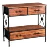 3 Drawer Wood Side Table