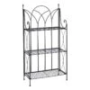 3-Tier Black Gothic Baker Rack With Metal Wire Shelves