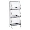 3-Tier Black Metal Mesh Shelf