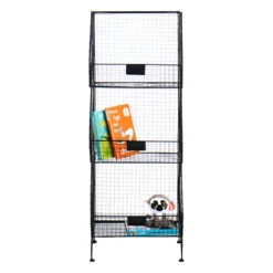 3-Tier Black Metal Mesh Shelf 8 3-Tier Black Metal Mesh Shelf -Furniture Series Sale 3 tier black metal mesh shelf 2