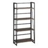 4-Tier Dakota Black & Brown Industrial Modern Bookshelf, 49" 1 4-Tier Dakota Black & Brown Industrial Modern Bookshelf, 49" -Furniture Series Sale 4 tier dakota black brown industrial modern bookshelf 49