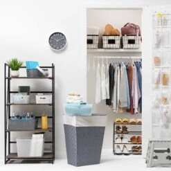 4-Tier Dakota Black & Brown Industrial Modern Bookshelf, 49" -Furniture Series Sale 4 tier dakota black brown industrial modern bookshelf 49 5