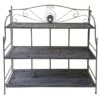 40in. Rustic Metal Rack With Folding Wood Top Shelves 1 40in. Rustic Metal Rack With Folding Wood Top Shelves -Furniture Series Sale 40in. rustic metal rack with folding wood top shelves