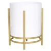 7.7in Metal Planter Stand White -Furniture Series Sale 7.7in metal planter stand white