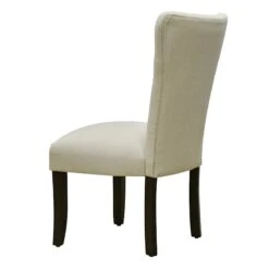 9-Button Natural Parson Dining Chair -Furniture Series Sale 9 button natural parson dining chair 2