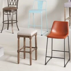 Ainsley Upholstered Tan Wood Counter Stool With Nailhead Trim, 26" -Furniture Series Sale ainsley upholstered tan wood counter stool with nailhead trim 26 3