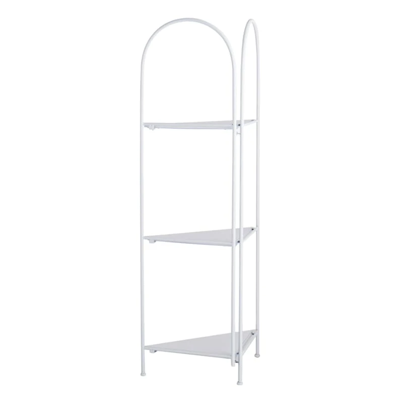 Alice Folding Corner Shelf, White 4 Alice Folding Corner Shelf, White - Image 2