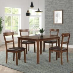 Anderson 5-Piece Dining Set, Walnut -Furniture Series Sale anderson 5 piece dining set walnut 8