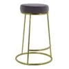 Ann Grey Velvet Counter Stool With Gold Base -Furniture Series Sale ann grey velvet counter stool with gold base