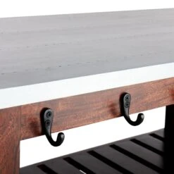 Antwerp Wood Bar Cart With Metal Top And Towel Hooks 11 Antwerp Wood Bar Cart With Metal Top And Towel Hooks -Furniture Series Sale antwerp wood bar cart with metal top and towel hooks 3