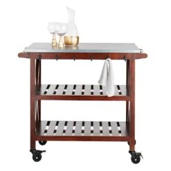 Antwerp Wood Bar Cart With Metal Top And Towel Hooks 13 Antwerp Wood Bar Cart With Metal Top And Towel Hooks -Furniture Series Sale antwerp wood bar cart with metal top and towel hooks 5