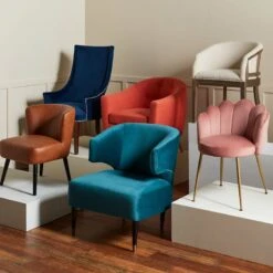 Aura Green Velvet Wrap Around Armchair With Brass Capped Legs -Furniture Series Sale aura green velvet wrap around armchair with brass capped legs 3