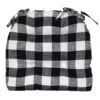 Black Cotton Buffalo Check Chair Pad -Furniture Series Sale black cotton buffalo check chair pad