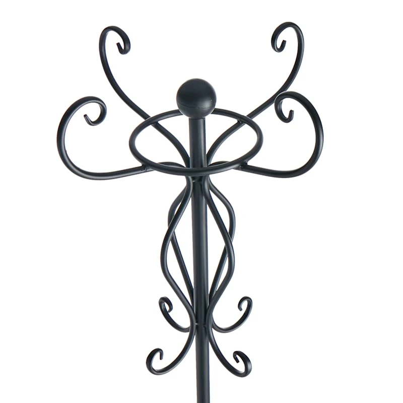 Black Metal Coat Rack 4 Black Metal Coat Rack - Image 2