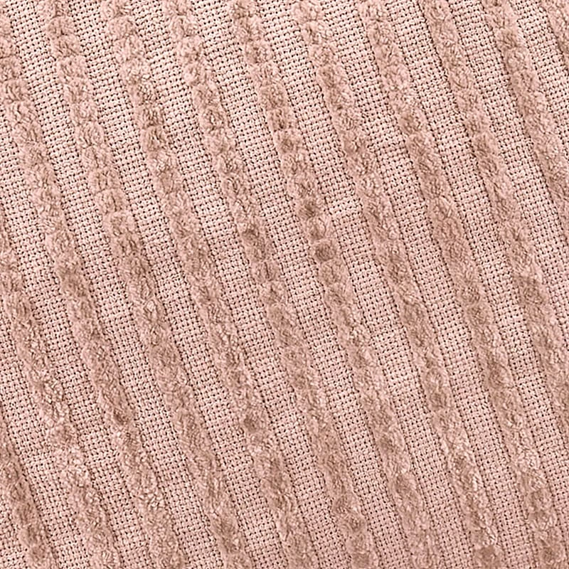 Bubble Dot Striped Pouf, Dusty Coral 4 Bubble Dot Striped Pouf, Dusty Coral - Image 2