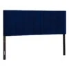 Chandler Channeled Navy Velvet King Headboard -Furniture Series Sale chandler channeled navy velvet king headboard