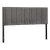 Chandler Grey Velvet Channeled King Headboard