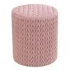 Cheryl Quilted Ottoman, Blush, Pink Velvet -Furniture Series Sale cheryl quilted ottoman blush pink velvet
