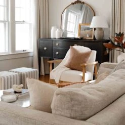 Cottage Thin Striped Ottoman 8 Cottage Thin Striped Ottoman -Furniture Series Sale cottage thin striped ottoman 2