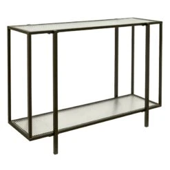 Crosby St Cooper Metal Console Table, Black
