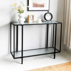 Crosby St Cooper Metal Console Table, Black 12 Crosby St Cooper Metal Console Table, Black -Furniture Series Sale crosby st cooper metal console table black 4