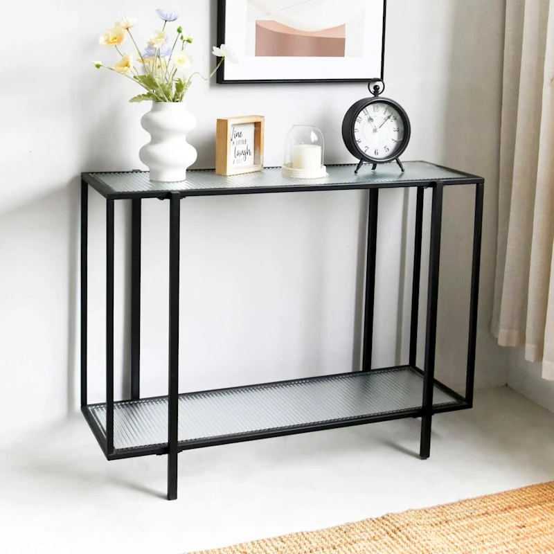 Crosby St Cooper Metal Console Table, Black 7 Crosby St Cooper Metal Console Table, Black - Image 5