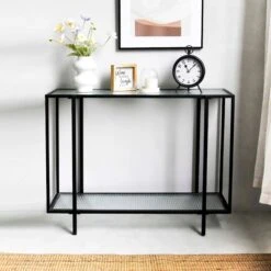 Crosby St Cooper Metal Console Table, Black 13 Crosby St Cooper Metal Console Table, Black -Furniture Series Sale crosby st cooper metal console table black 5