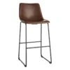 Crosby St Drake Espresso Brown Faux Leather Barstool -Furniture Series Sale crosby st drake espresso brown faux leather barstool