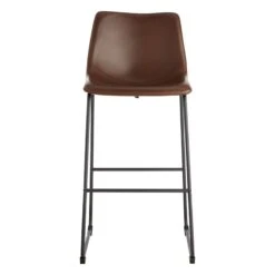Crosby St Drake Espresso Brown Faux Leather Barstool -Furniture Series Sale crosby st drake espresso brown faux leather barstool 2