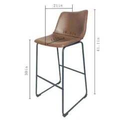 Crosby St Drake Espresso Brown Faux Leather Barstool -Furniture Series Sale crosby st drake espresso brown faux leather barstool 5
