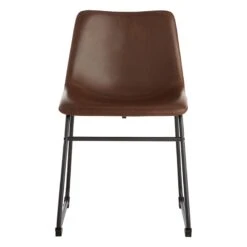 Crosby St Drake Espresso Brown Faux Leather Dining Chair -Furniture Series Sale crosby st drake espresso brown faux leather dining chair 2