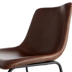 Crosby St Drake Espresso Brown Faux Leather Dining Chair -Furniture Series Sale crosby st drake espresso brown faux leather dining chair 3