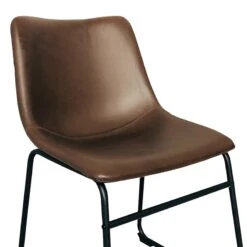 Crosby St Drake Espresso Brown Faux Leather Dining Chair -Furniture Series Sale crosby st drake espresso brown faux leather dining chair 4