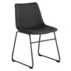 Crosby St Drake Modern Industrial Faux Leather Dining Chair, Grey -Furniture Series Sale crosby st drake modern industrial faux leather dining chair grey