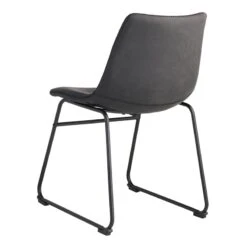 Crosby St Drake Modern Industrial Faux Leather Dining Chair, Grey -Furniture Series Sale crosby st drake modern industrial faux leather dining chair grey 2