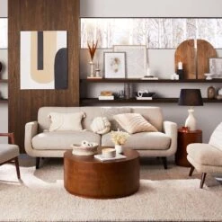 Crosby St Hadley Tufted Back Sofa, Taupe -Furniture Series Sale crosby st hadley tufted back sofa taupe 3