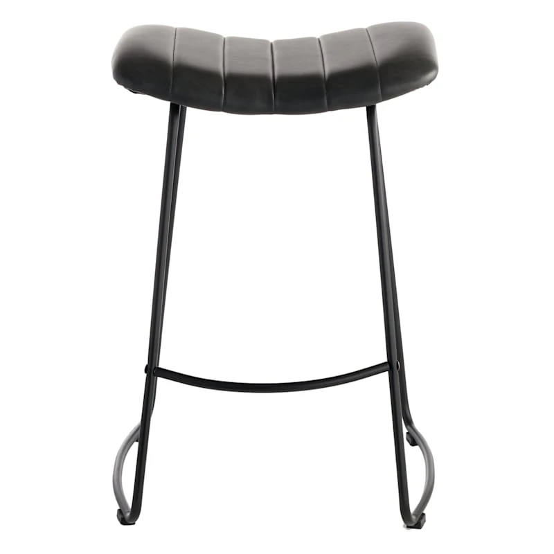 Crosby St Jude Black Backless Barstool, 30" 4 Crosby St Jude Black Backless Barstool, 30" - Image 2