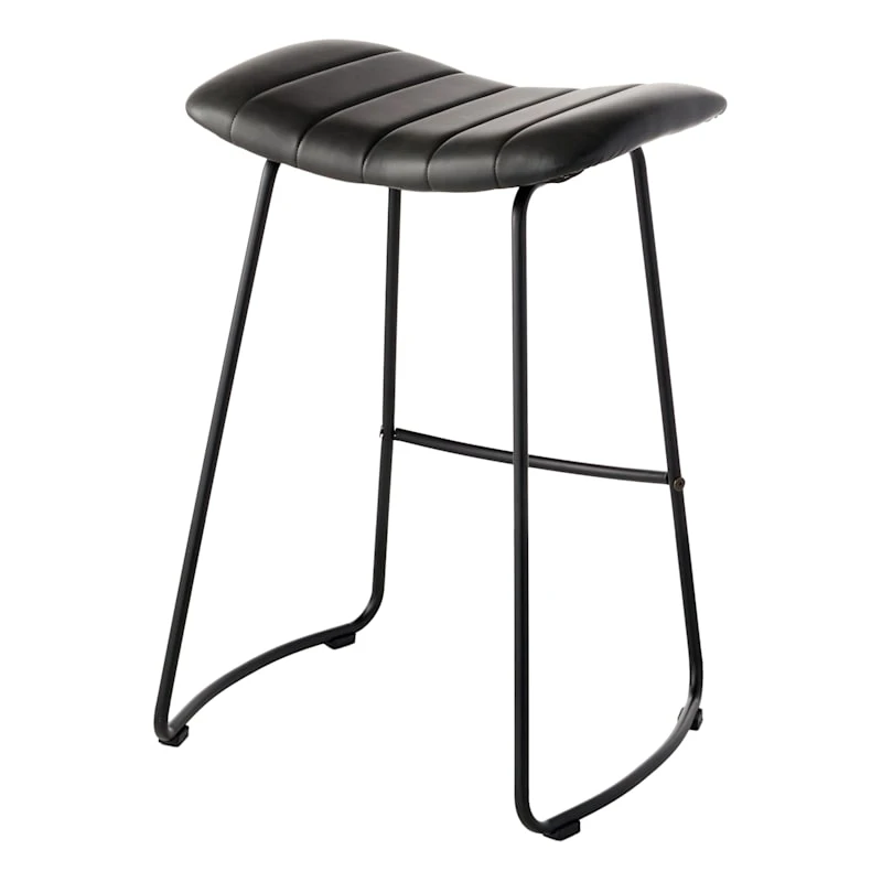 Crosby St Jude Black Backless Barstool, 30" 5 Crosby St Jude Black Backless Barstool, 30" - Image 3