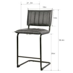 Crosby St Luka Faux Leather Counter Stool, Grey -Furniture Series Sale crosby st luka faux leather counter stool grey 3