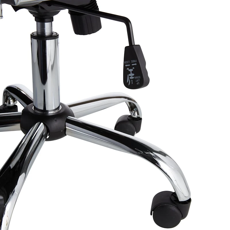 Crosby St Maxwell Adjustable Faux Leather Office Chair, Grey 5 Crosby St Maxwell Adjustable Faux Leather Office Chair, Grey - Image 4