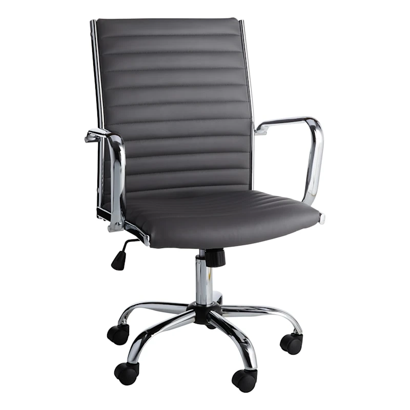 Crosby St Maxwell Adjustable Faux Leather Office Chair, Grey 2 Crosby St Maxwell Adjustable Faux Leather Office Chair, Grey