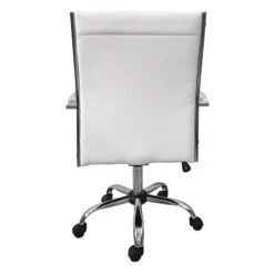 Crosby St Maxwell Adjustable Faux Leather Office Chair, White -Furniture Series Sale crosby st maxwell adjustable faux leather office chair white 3