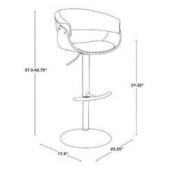 Crosby St Modern Vintage Barstool, Grey -Furniture Series Sale crosby st modern vintage barstool grey 7