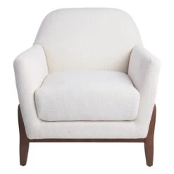 Crosby St Remi Cream Boucle Armchair -Furniture Series Sale crosby st remi cream boucle armchair 2