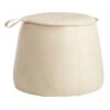 Crosby St Rowan Cream Faux Leather Ottoman -Furniture Series Sale crosby st rowan cream faux leather ottoman
